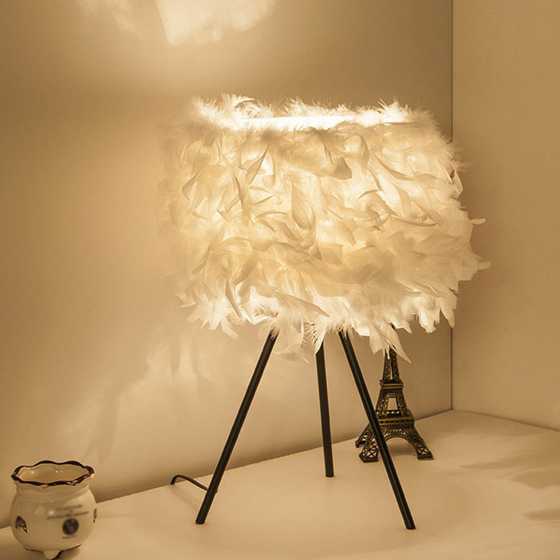 Feather bedside fashion lamp shade