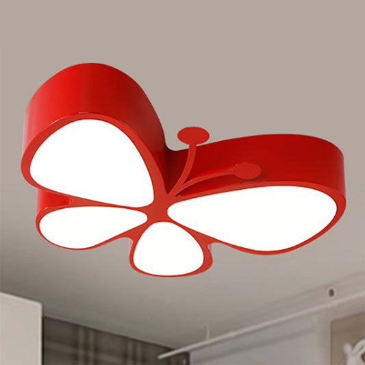 Butterfly LED Flush Ceiling Light Contemporary Metal LED Ceiling Fixture for Classroom Clearhalo 'Ceiling Lights' 'Close To Ceiling Lights' 'Close to ceiling' 'Flush mount' Lighting' 236527