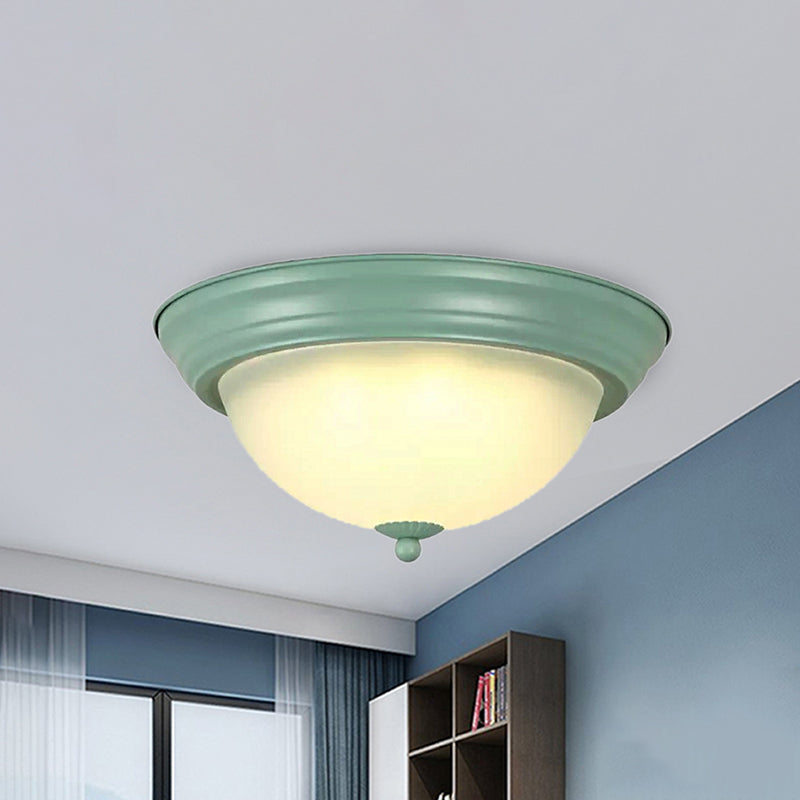 Hallway Bathroom Bowl Flush Mount Light Milk Glass Macaron Loft Ceiling Light Clearhalo 'Ceiling Lights' 'Close To Ceiling Lights' 'Close to ceiling' 'Flush mount' Lighting' 236584