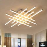 31"/39" Wide LED Living Room Flushmount Lighting with Traverse Acrylic Shade White Flush Mount Lamp in Warm/White Light Clearhalo 'Ceiling Lights' 'Close To Ceiling Lights' 'Close to ceiling' 'Semi-flushmount' Lighting' 236642