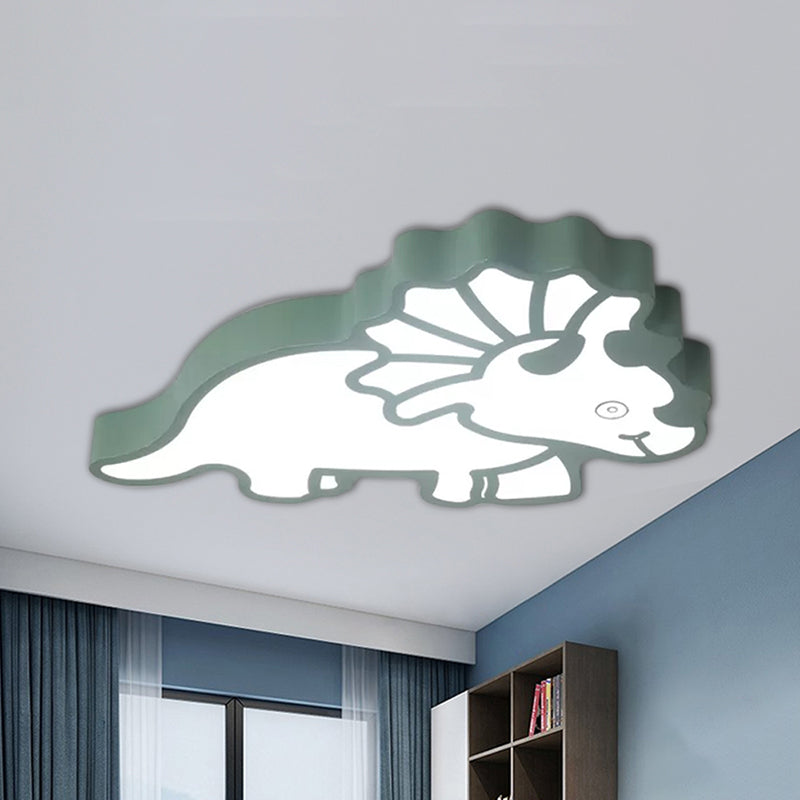 Modern Spinosaurus Ceiling Mount Light Acrylic LED Ceiling Lamp for Child Bedroom Green Clearhalo 'Ceiling Lights' 'Close To Ceiling Lights' 'Close to ceiling' 'Flush mount' Lighting' 236763