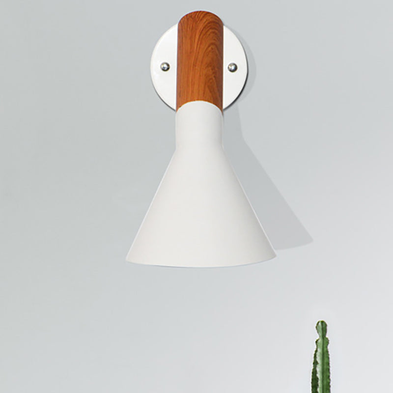 Nordic Style Monochrome Wall Light Single Bulb Metallic Sconce Light for Showroom Gallery Clearhalo 'Cast Iron' 'Glass' 'Industrial' 'Modern wall lights' 'Modern' 'Tiffany' 'Traditional wall lights' 'Wall Lamps & Sconces' 'Wall Lights' Lighting' 236816