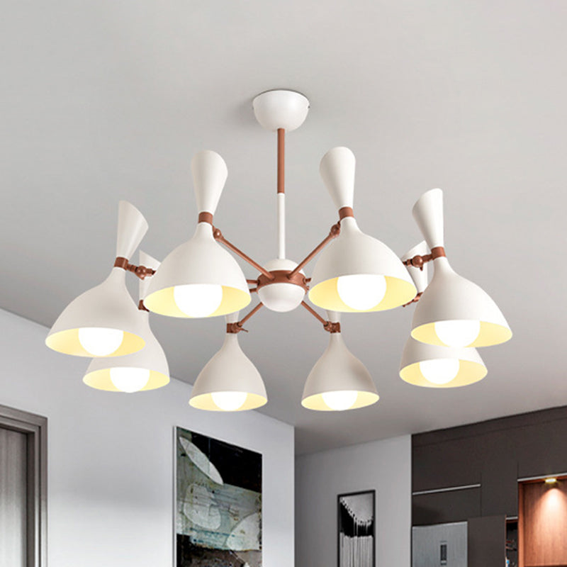 Living Room Kindergarten Pendant Light Metal Contemporary Monochrome Chandelier Clearhalo 'Ceiling Lights' 'Chandeliers' Lighting' options 236911