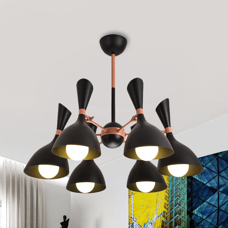 Living Room Kindergarten Pendant Light Metal Contemporary Monochrome Chandelier Clearhalo 'Ceiling Lights' 'Chandeliers' Lighting' options 236921