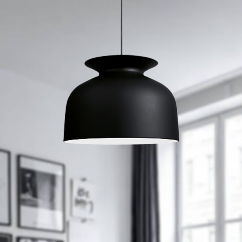 Hotel Restaurant Bowl Pendant Lamp Metal One Light Modern Monochrome Suspension Light Clearhalo 'Ceiling Lights' 'Modern Pendants' 'Modern' 'Pendant Lights' 'Pendants' Lighting' 236958