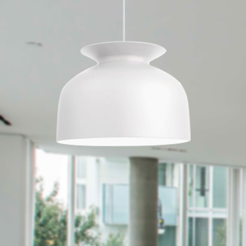 Hotel Restaurant Bowl Pendant Lamp Metal One Light Modern Monochrome Suspension Light Clearhalo 'Ceiling Lights' 'Modern Pendants' 'Modern' 'Pendant Lights' 'Pendants' Lighting' 236964