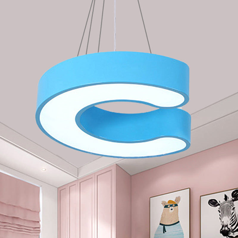 Lovely Letter Pendant Light Acrylic LED Suspension Light for Baby Child Bedroom Clearhalo 'Ceiling Lights' 'Pendant Lights' 'Pendants' Lighting' 237027