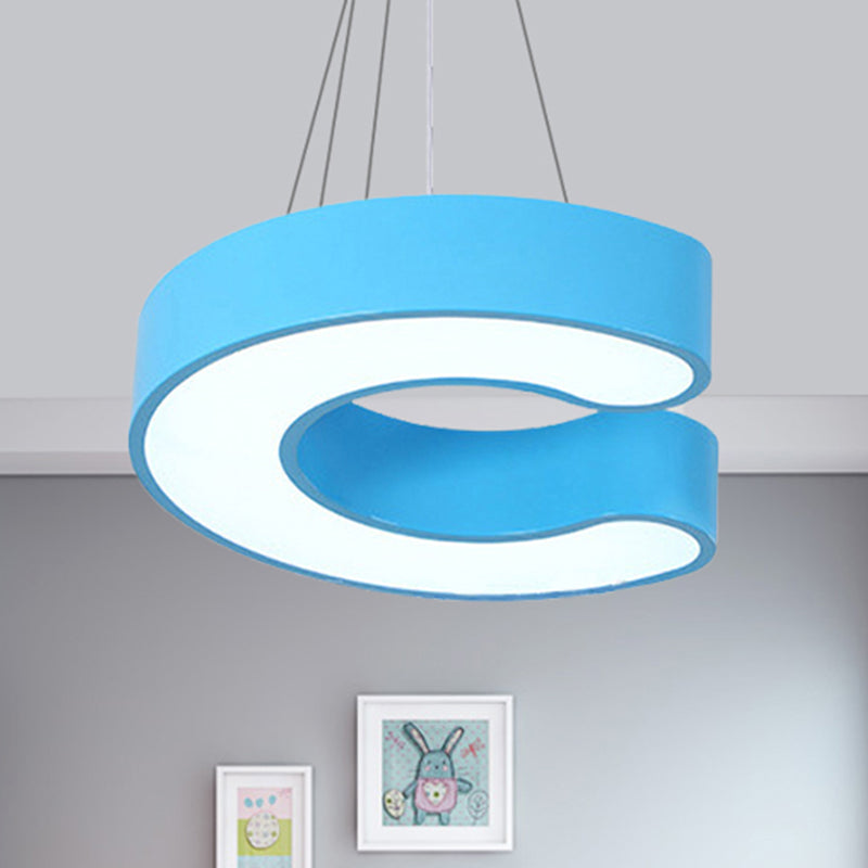 Lovely Letter Pendant Light Acrylic LED Suspension Light for Baby Child Bedroom Clearhalo 'Ceiling Lights' 'Pendant Lights' 'Pendants' Lighting' 237028