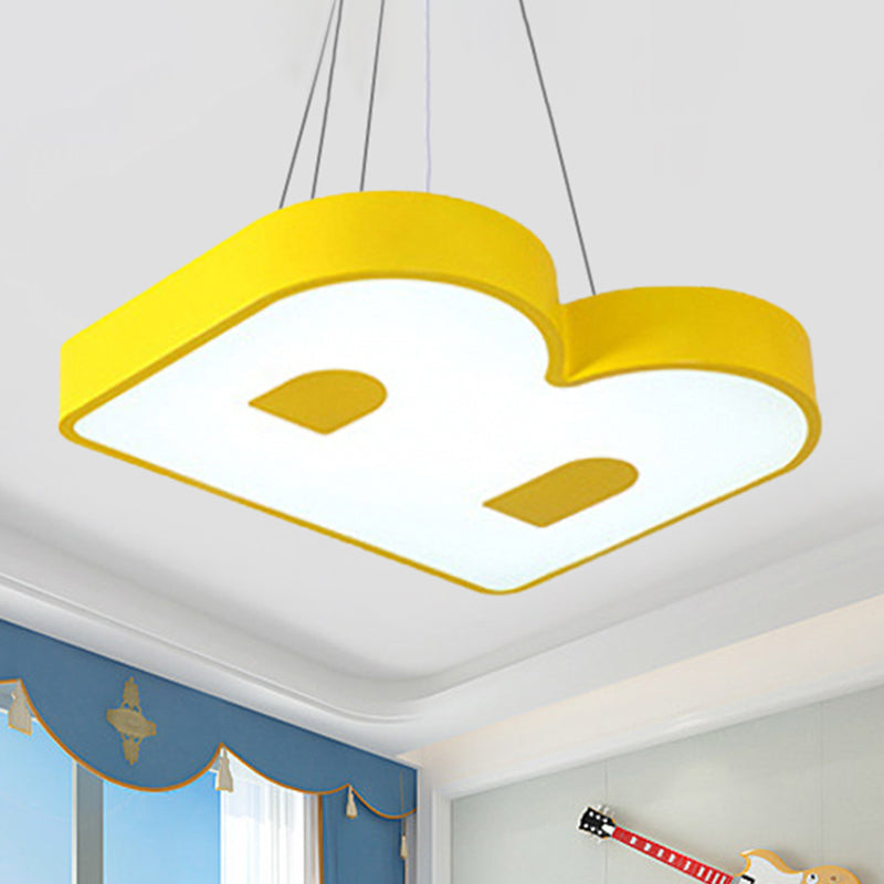 Lovely Letter Pendant Light Acrylic LED Suspension Light for Baby Child Bedroom Clearhalo 'Ceiling Lights' 'Pendant Lights' 'Pendants' Lighting' 237037