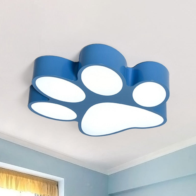 Hallway Home Paw Ceiling Light Acrylic Kids Lovely LED Flushmount Light Blue Clearhalo 'Ceiling Lights' 'Close To Ceiling Lights' 'Close to ceiling' 'Flush mount' Lighting' 237069