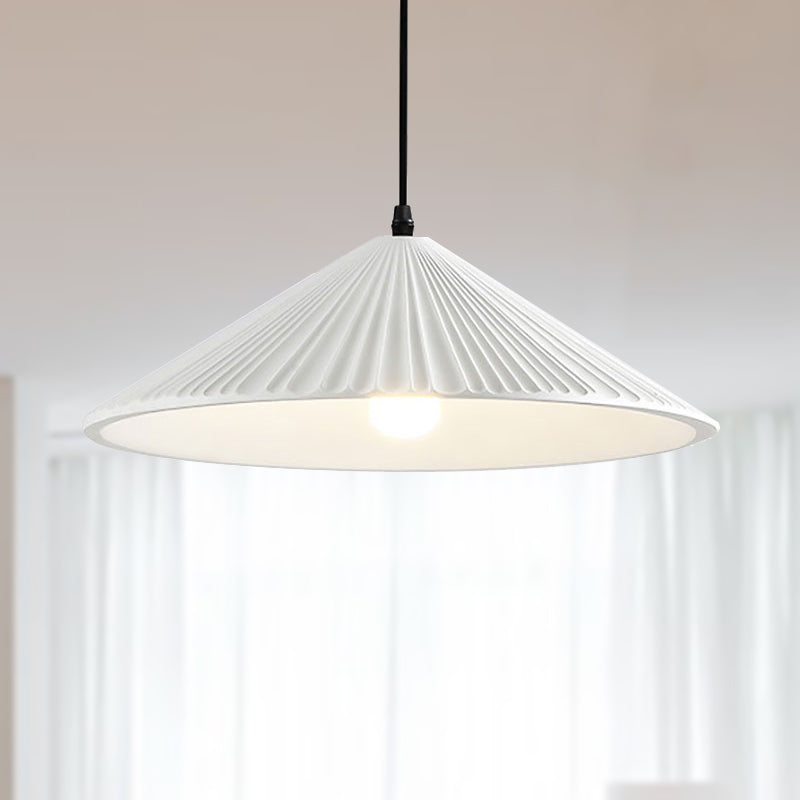 Hat Ceiling Pendant Light Modernism Resin 1 Light 8"/12.5"/16" Dia Grey/White/Black Hanging Lamp Kit Clearhalo 'Ceiling Lights' 'Modern Pendants' 'Modern' 'Pendant Lights' 'Pendants' Lighting' 237080