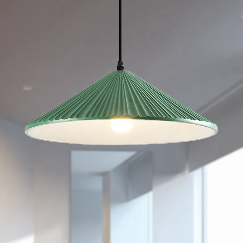 Hat Ceiling Pendant Light Modernism Resin 1 Light 8"/12.5"/16" Dia Grey/White/Black Hanging Lamp Kit Green Clearhalo 'Ceiling Lights' 'Modern Pendants' 'Modern' 'Pendant Lights' 'Pendants' Lighting' 237083