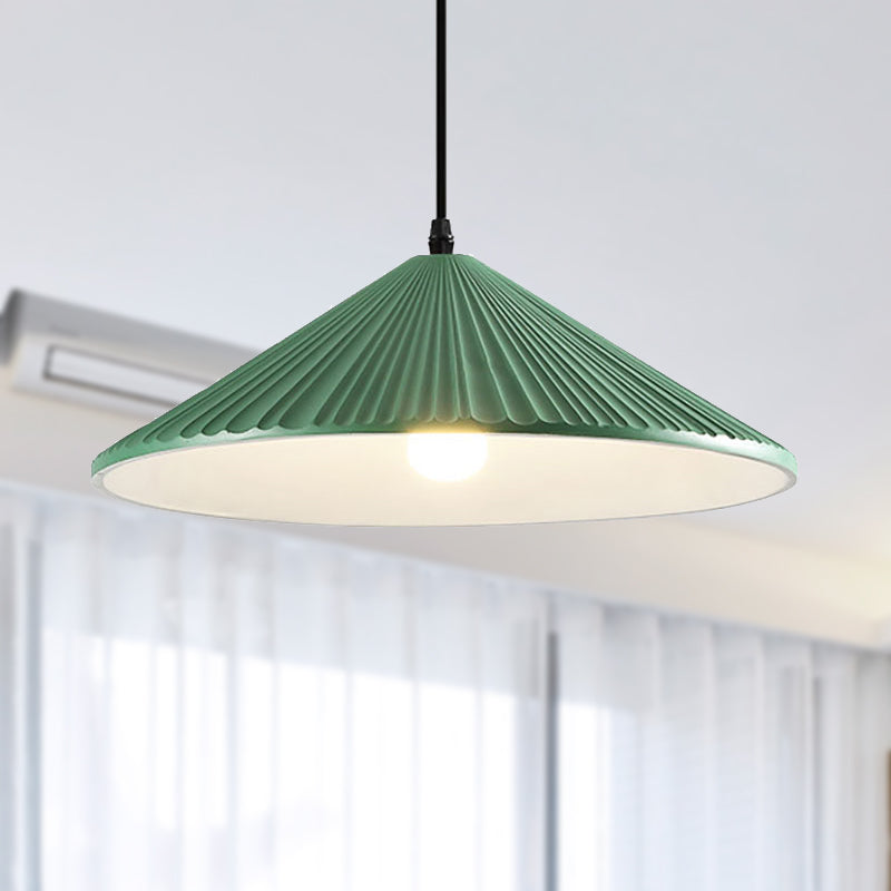 Hat Ceiling Pendant Light Modernism Resin 1 Light 8"/12.5"/16" Dia Grey/White/Black Hanging Lamp Kit Clearhalo 'Ceiling Lights' 'Modern Pendants' 'Modern' 'Pendant Lights' 'Pendants' Lighting' 237084