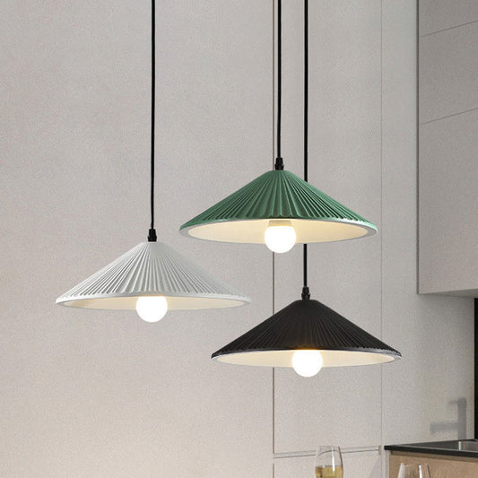 Hat Ceiling Pendant Light Modernism Resin 1 Light 8"/12.5"/16" Dia Grey/White/Black Hanging Lamp Kit Clearhalo 'Ceiling Lights' 'Modern Pendants' 'Modern' 'Pendant Lights' 'Pendants' Lighting' 237088