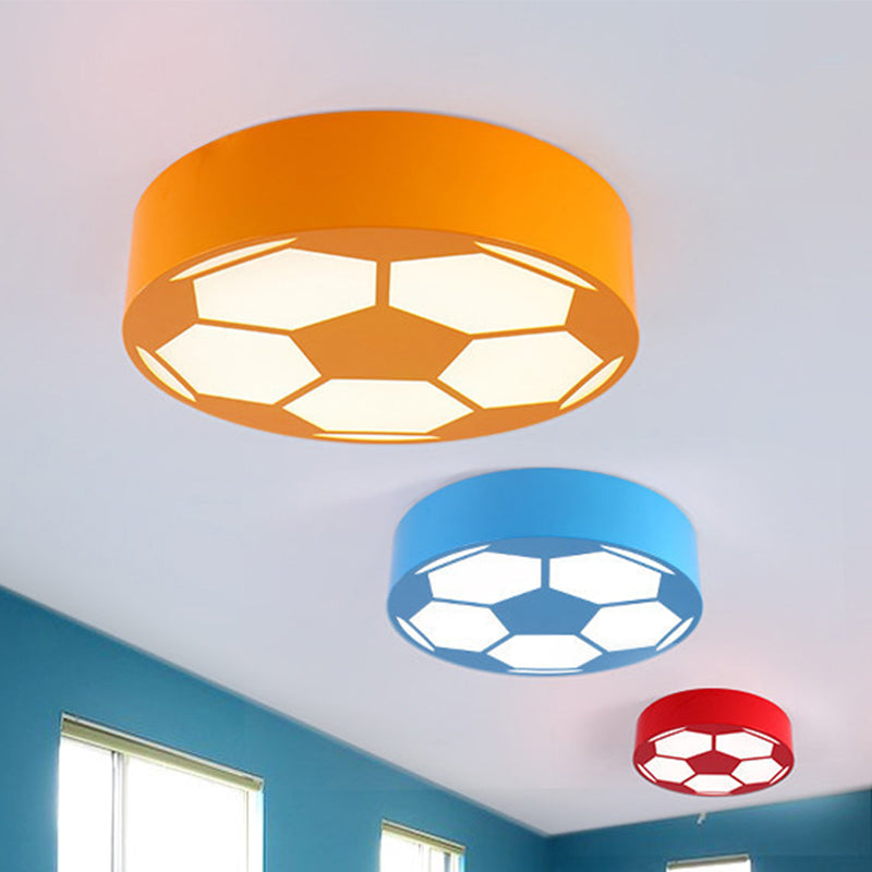 Acrylic Flat Football Ceiling Mount Light Sports Theme Ceiling Lamp for Kid Bedroom Clearhalo 'Ceiling Lights' 'Close To Ceiling Lights' 'Close to ceiling' 'Flush mount' Lighting' 237110