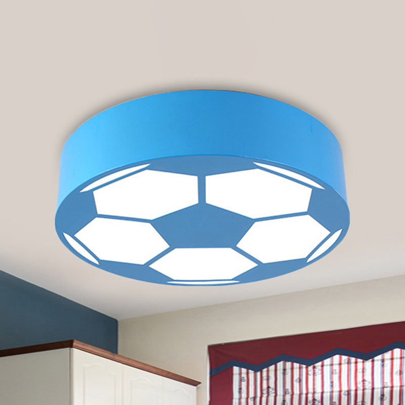 Acrylic Flat Football Ceiling Mount Light Sports Theme Ceiling Lamp for Kid Bedroom Clearhalo 'Ceiling Lights' 'Close To Ceiling Lights' 'Close to ceiling' 'Flush mount' Lighting' 237118