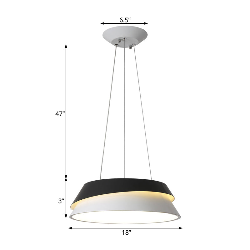 Black Cone Pendant Light Kit Modern Acrylic LED Hanging Ceiling Light in Warm/White Light Clearhalo 'Ceiling Lights' 'Modern Pendants' 'Modern' 'Pendant Lights' 'Pendants' Lighting' 237228