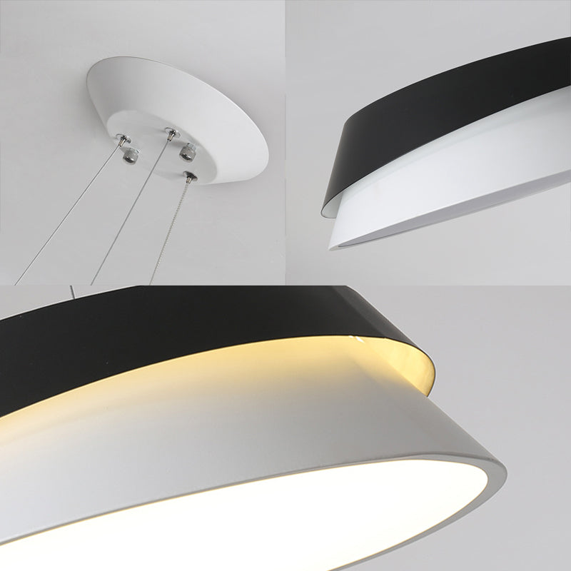 Black Cone Pendant Light Kit Modern Acrylic LED Hanging Ceiling Light in Warm/White Light Clearhalo 'Ceiling Lights' 'Modern Pendants' 'Modern' 'Pendant Lights' 'Pendants' Lighting' 237229