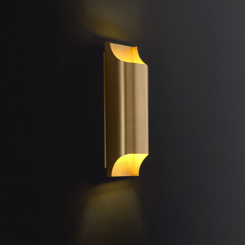 Golden Box Flush Wall Sconce Post-Modern Single Metal Wall Light Fixture for Stairs Gold 12" Clearhalo 'Cast Iron' 'Glass' 'Industrial' 'Modern wall lights' 'Modern' 'Tiffany' 'Traditional wall lights' 'Wall Lamps & Sconces' 'Wall Lights' Lighting' 2373447