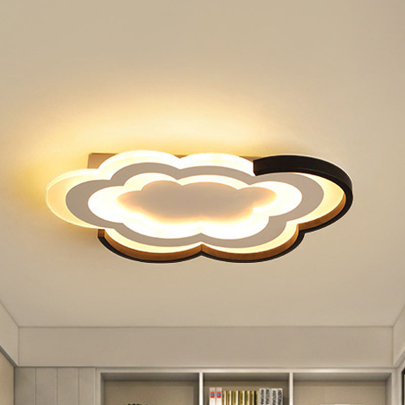 Cloud Kindergarten Flushmount Light Eye-Caring Acrylic Creative LED Ceiling Light White Clearhalo 'Ceiling Lights' 'Close To Ceiling Lights' 'Close to ceiling' 'Flush mount' Lighting' 237404