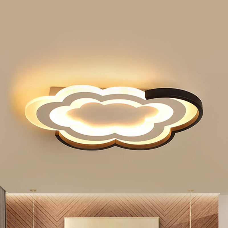 Cloud Kindergarten Flushmount Light Eye-Caring Acrylic Creative LED Ceiling Light Clearhalo 'Ceiling Lights' 'Close To Ceiling Lights' 'Close to ceiling' 'Flush mount' Lighting' 237405