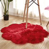 Novelty Shape Solid Color Rug Multicolored Simple Indoor Rug Acrylic Anti-Slip Backing Easy Care Area Carpet for Decoration Red 2'11" x 2'11" Clearhalo 'Area Rug' 'Casual' 'Rugs' Rug' 2374267