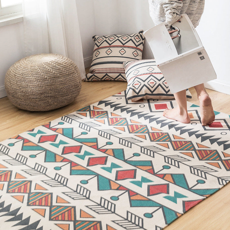 Southwestern Bedroom Rug Multicolored Tribal Printed Area Carpet Jute Pet Friendly Stain-Resistant Indoor Rug Clearhalo 'Area Rug' 'Rugs' 'Southwestern' Rug' 2374390