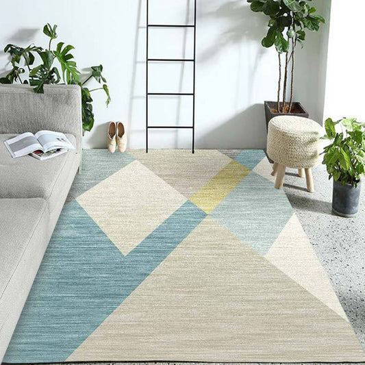 Relaxing Bedroom Rug Multi Colored Geometric Patterned Indoor Rug Non-Slip Backing Pet Friendly Area Carpet Khaki Clearhalo 'Area Rug' 'Modern' 'Rugs' Rug' 2374623