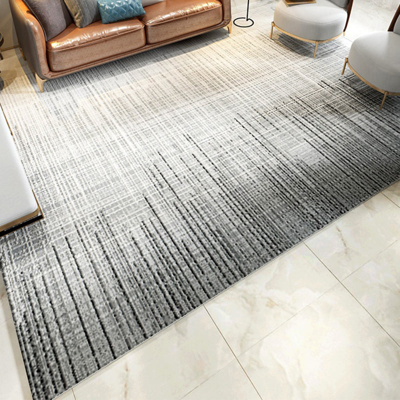 Basic Living Room Rug Multi Color Stripe Print Indoor Rug Polypropylene Anti-Slip Backing Easy Care Area Carpet Clearhalo 'Area Rug' 'Modern' 'Rugs' Rug' 2374661