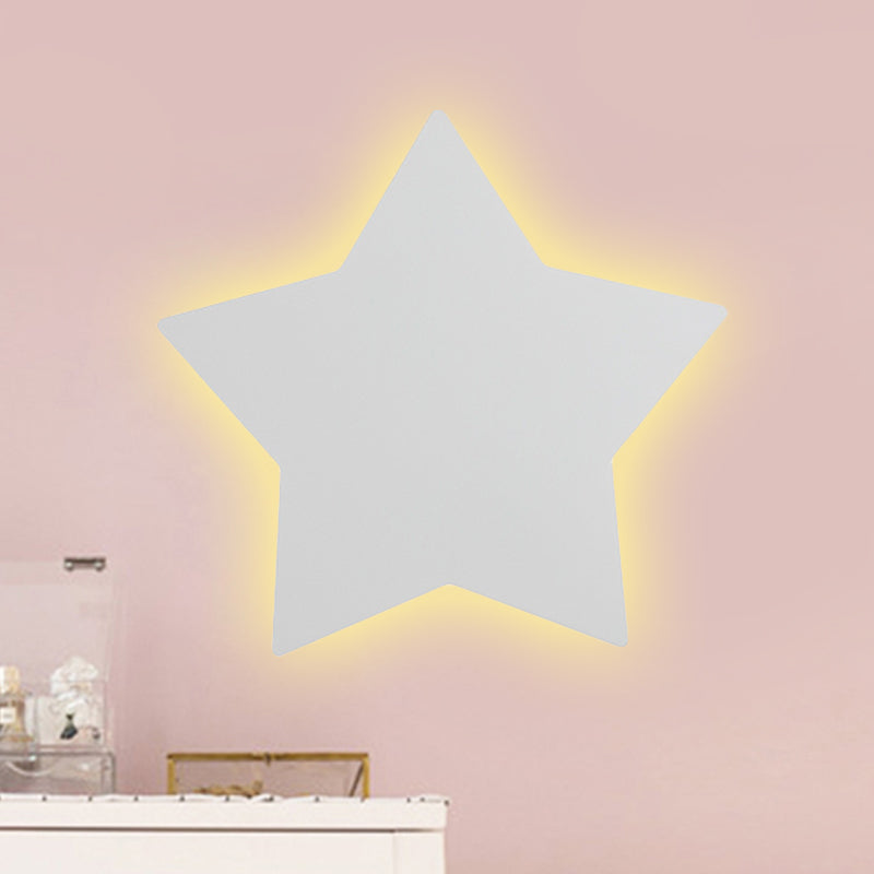 Contemporary Slim Panel Star Sconce Lamp Wooden LED Wall Light for Corridor Kitchen White Clearhalo 'Wall Lamps & Sconces' 'Wall Lights' Lighting' 237731