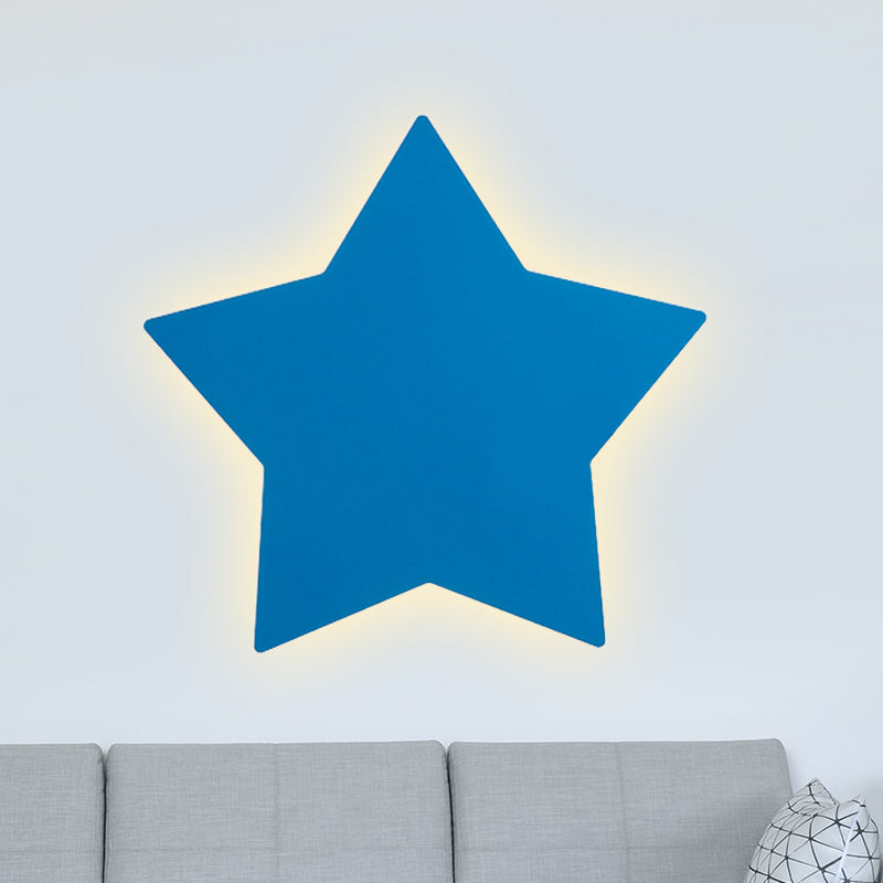 Contemporary Slim Panel Star Sconce Lamp Wooden LED Wall Light for Corridor Kitchen Clearhalo 'Wall Lamps & Sconces' 'Wall Lights' Lighting' 237734