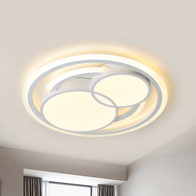 Acrylic Snowman LED Flush Ceiling Light Modern LED Ceiling Lamp in White for Study Room White Warm Clearhalo 'Ceiling Lights' 'Close To Ceiling Lights' 'Close to ceiling' 'Flush mount' Lighting' 237890