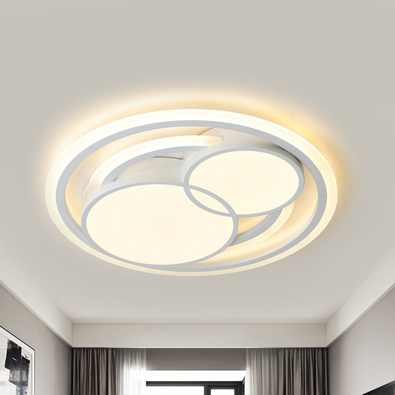 Acrylic Snowman LED Flush Ceiling Light Modern LED Ceiling Lamp in White for Study Room Clearhalo 'Ceiling Lights' 'Close To Ceiling Lights' 'Close to ceiling' 'Flush mount' Lighting' 237891