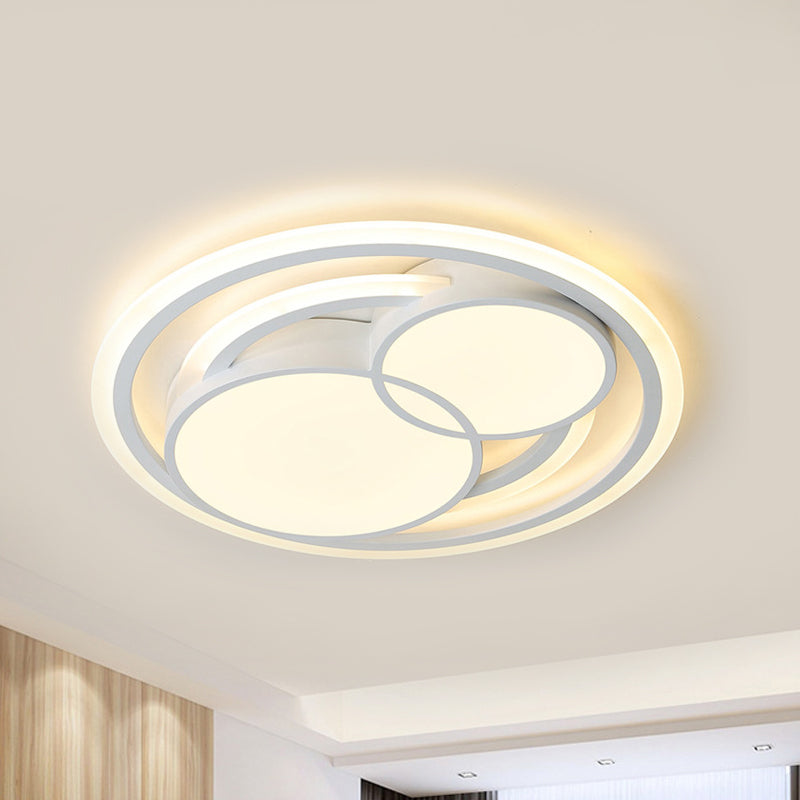 Acrylic Snowman LED Flush Ceiling Light Modern LED Ceiling Lamp in White for Study Room Clearhalo 'Ceiling Lights' 'Close To Ceiling Lights' 'Close to ceiling' 'Flush mount' Lighting' 237892