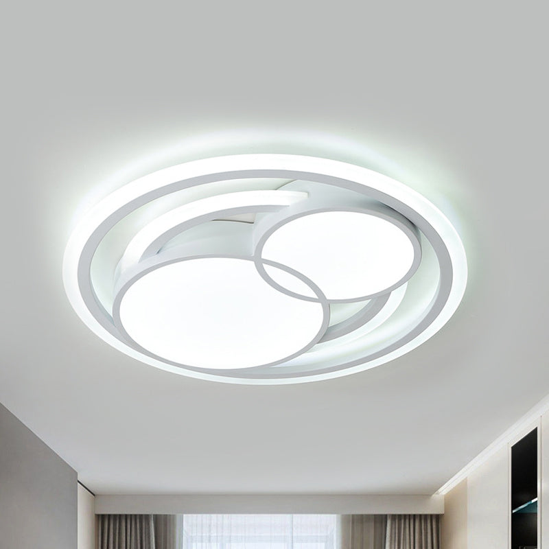 Acrylic Snowman LED Flush Ceiling Light Modern LED Ceiling Lamp in White for Study Room White White Clearhalo 'Ceiling Lights' 'Close To Ceiling Lights' 'Close to ceiling' 'Flush mount' Lighting' 237893