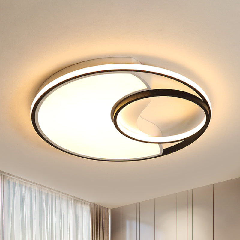 Sun Moon Bathroom Hallway Flush Mount Light Acrylic Modern Simple LED Ceiling Lamp Clearhalo 'Ceiling Lights' 'Close To Ceiling Lights' 'Close to ceiling' 'Flush mount' Lighting' 237953