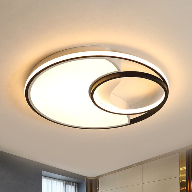 Sun Moon Bathroom Hallway Flush Mount Light Acrylic Modern Simple LED Ceiling Lamp Clearhalo 'Ceiling Lights' 'Close To Ceiling Lights' 'Close to ceiling' 'Flush mount' Lighting' 237955