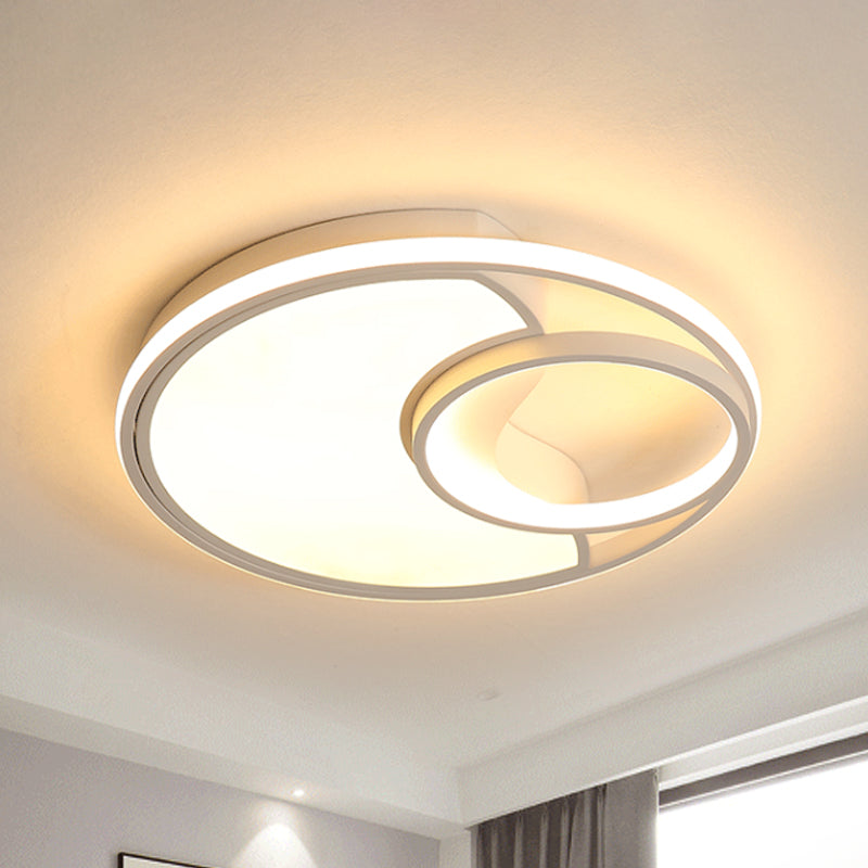 Sun Moon Bathroom Hallway Flush Mount Light Acrylic Modern Simple LED Ceiling Lamp Clearhalo 'Ceiling Lights' 'Close To Ceiling Lights' 'Close to ceiling' 'Flush mount' Lighting' 237957