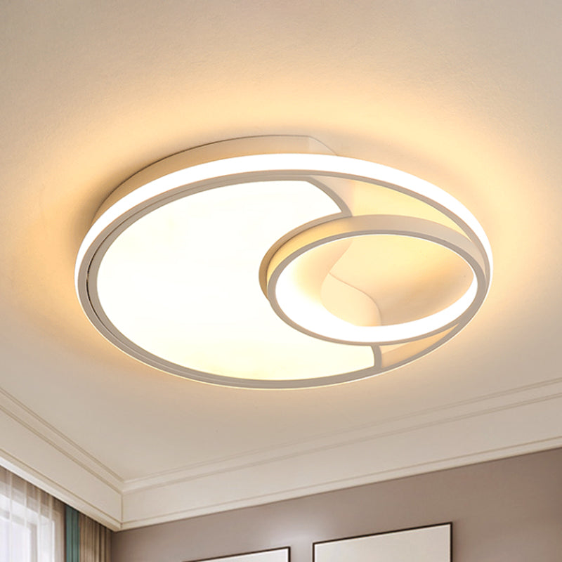 Sun Moon Bathroom Hallway Flush Mount Light Acrylic Modern Simple LED Ceiling Lamp Clearhalo 'Ceiling Lights' 'Close To Ceiling Lights' 'Close to ceiling' 'Flush mount' Lighting' 237958