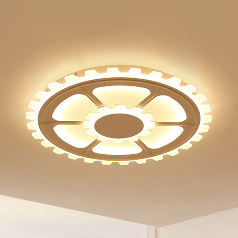 Contemporary Flower Ceiling Mount Light Acrylic White LED Ceiling Lamp for Child Bedroom White Clearhalo 'Ceiling Lights' 'Close To Ceiling Lights' 'Close to ceiling' 'Flush mount' Lighting' 238047