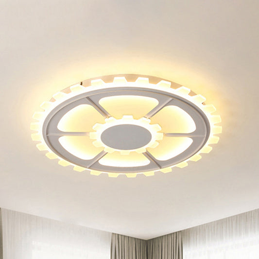 Contemporary Flower Ceiling Mount Light Acrylic White LED Ceiling Lamp for Child Bedroom Clearhalo 'Ceiling Lights' 'Close To Ceiling Lights' 'Close to ceiling' 'Flush mount' Lighting' 238048