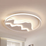 Acrylic Mountain Ceiling Light Living Room Hallway Modern LED Flushmount Light in White Clearhalo 'Ceiling Lights' 'Close To Ceiling Lights' 'Close to ceiling' 'Flush mount' Lighting' 238237