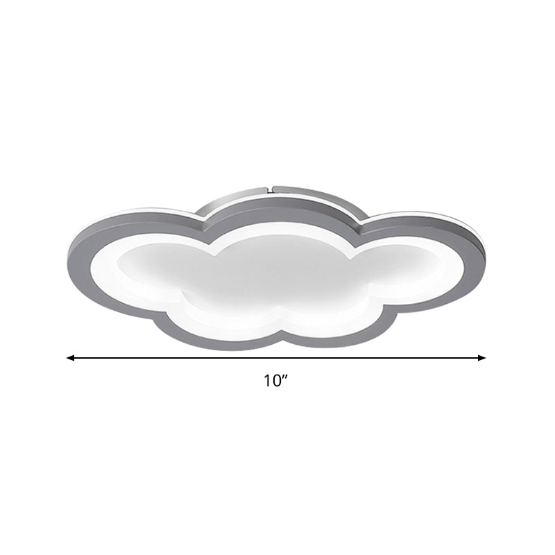 Lovely Cloud Ceiling Flush Light Modern Acrylic LED Flush Mount Light for Play Room Clearhalo 'Ceiling Lights' 'Close To Ceiling Lights' 'Close to ceiling' 'Semi-flushmount' Lighting' 238276