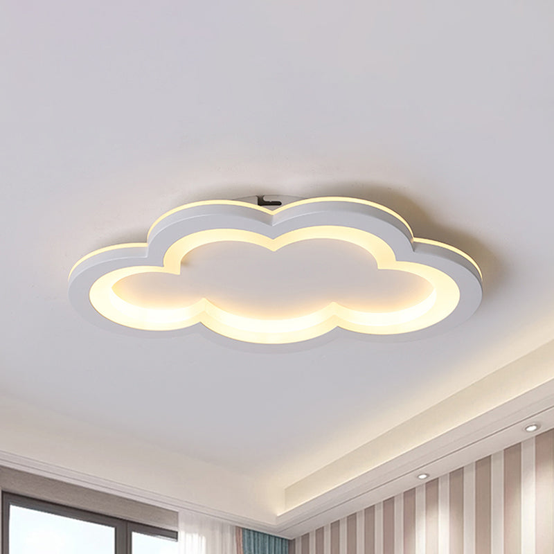 Lovely Cloud Ceiling Flush Light Modern Acrylic LED Flush Mount Light for Play Room Clearhalo 'Ceiling Lights' 'Close To Ceiling Lights' 'Close to ceiling' 'Semi-flushmount' Lighting' 238278