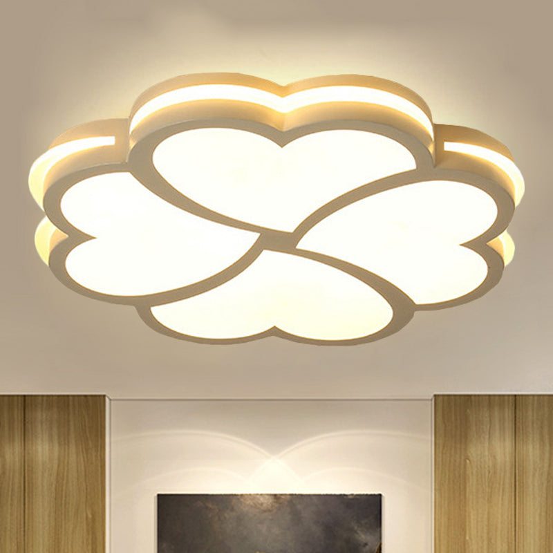 Blossom Kindergarten Flush Mount Ceiling Light Acrylic Modern LED Flush Ceiling Lights in White White Warm Clearhalo 'Ceiling Lights' 'Close To Ceiling Lights' 'Close to ceiling' 'Flush mount' Lighting' 238297