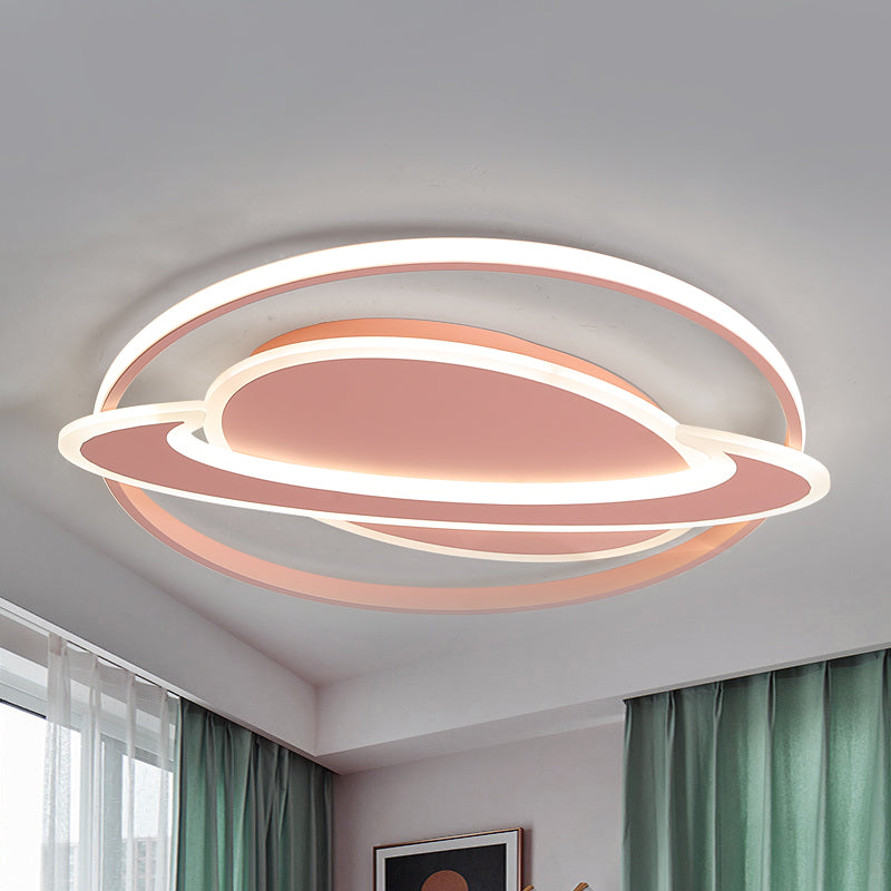 Modern Contemporary Planet Ceiling Light Fixture Acrylic Flush Mount Ceiling Fixture for Bedroom Clearhalo 'Ceiling Lights' 'Close To Ceiling Lights' 'Close to ceiling' 'Flush mount' Lighting' 238334