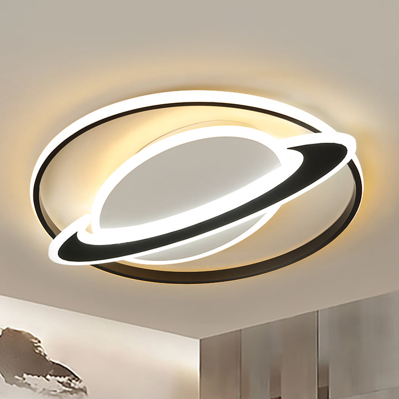 Modern Contemporary Planet Ceiling Light Fixture Acrylic Flush Mount Ceiling Fixture for Bedroom Clearhalo 'Ceiling Lights' 'Close To Ceiling Lights' 'Close to ceiling' 'Flush mount' Lighting' 238337