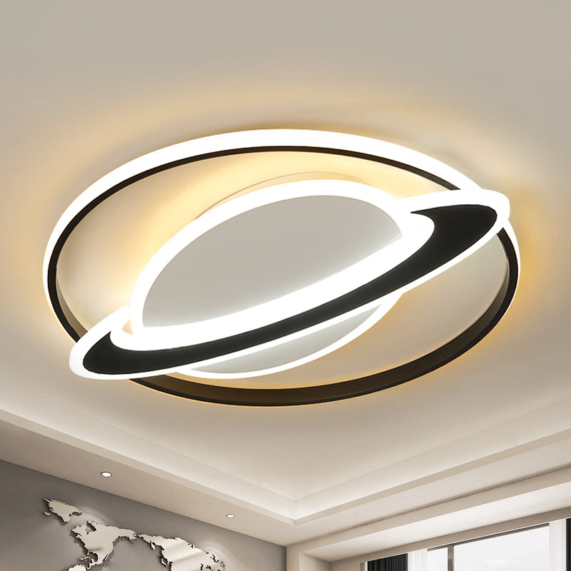 Modern Contemporary Planet Ceiling Light Fixture Acrylic Flush Mount Ceiling Fixture for Bedroom Clearhalo 'Ceiling Lights' 'Close To Ceiling Lights' 'Close to ceiling' 'Flush mount' Lighting' 238338