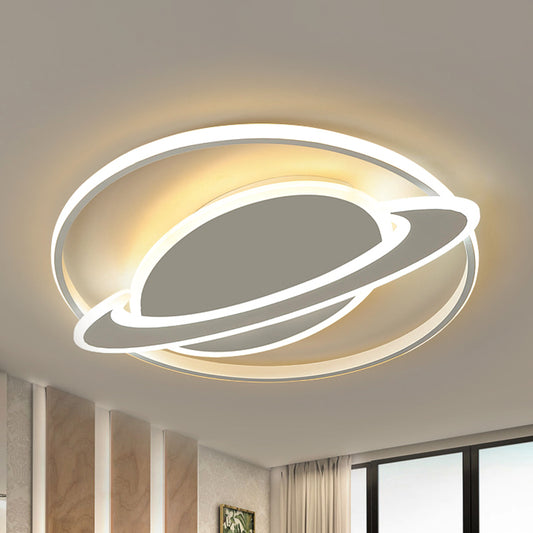 Modern Contemporary Planet Ceiling Light Fixture Acrylic Flush Mount Ceiling Fixture for Bedroom White Clearhalo 'Ceiling Lights' 'Close To Ceiling Lights' 'Close to ceiling' 'Flush mount' Lighting' 238339