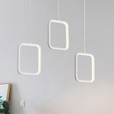 Black/White Square Drop Pendant Contemporary LED Acrylic Ceiling Lighting Fixture in Warm/White Light Clearhalo 'Ceiling Lights' 'Modern Pendants' 'Modern' 'Pendant Lights' 'Pendants' Lighting' 238520